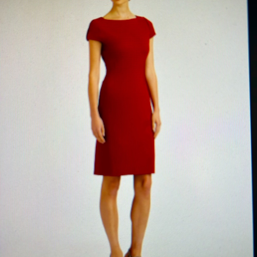 Elle Tahari red dress size 12 in new condition.